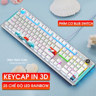 Bàn Phím Cơ, bàn phím Gaming NEW K968 SUPER GAME Có 25 Chế Độ Led Đổi Màu Keycap Siêu Xịn, Tương Thích Máy Tính PC...