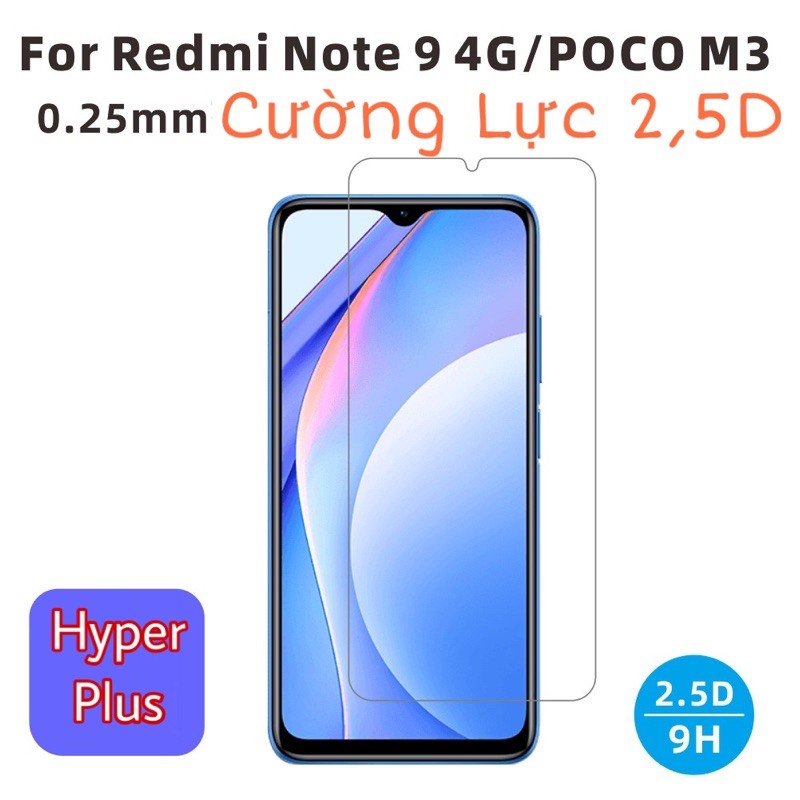 Xiaomi Redmi 9T / Note 9 4G ( china ) poco M3 Cường lực Hyper+ viền 2,5D siêu mượt chuyên game có phủ nano