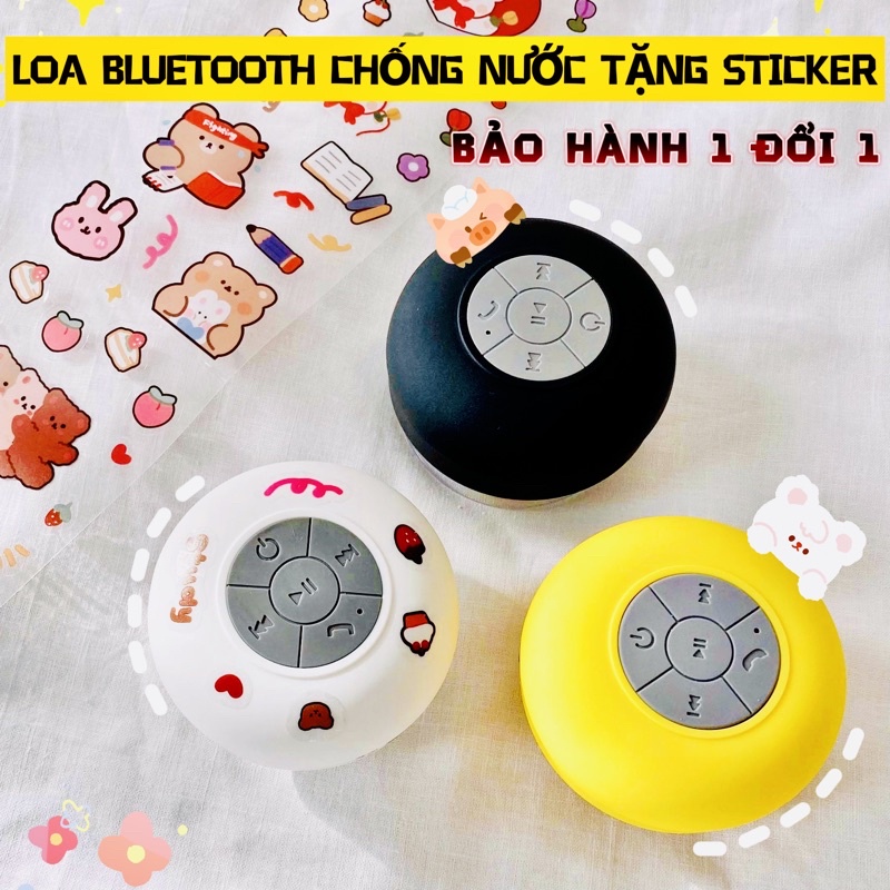 BẢO HÀNH 1 ĐỔI 1 Loa BLUETOOTH Chống Nước Tặng Kèm Stiker Loa Nhà Tắm Chống Nước Hot Tik Tok Máy Nghe Nhạc Âm Thanh Hay