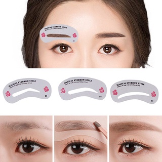 Combo 3 khuôn vẽ lông mày, khuôn ngang, cong, tròn