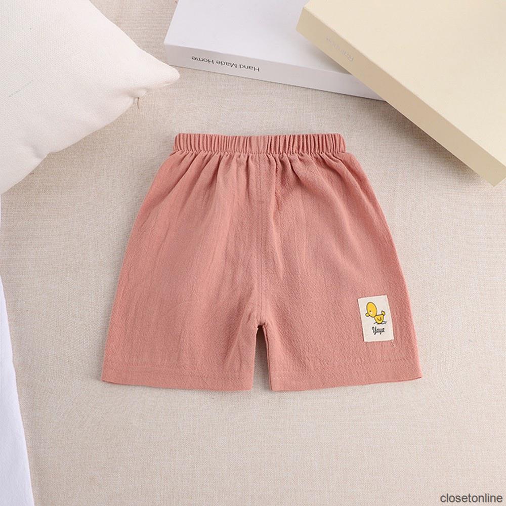 Quần Short Cotton Pha Ống Rộng In Họa Tiết Hoạt Hình Phong Cách Hàn Quốc Thời Trang Mùa Hè Cho Bé