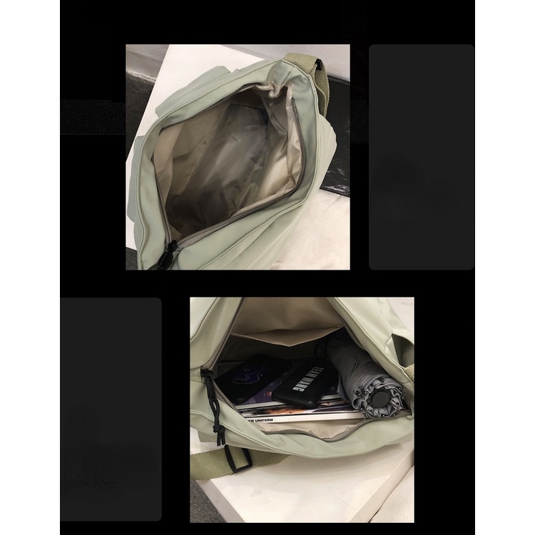 Túi Đeo Chéo Vải Bố Thiết Kế Mới Thời Trang Theo Phong Cách Nhật Hàn