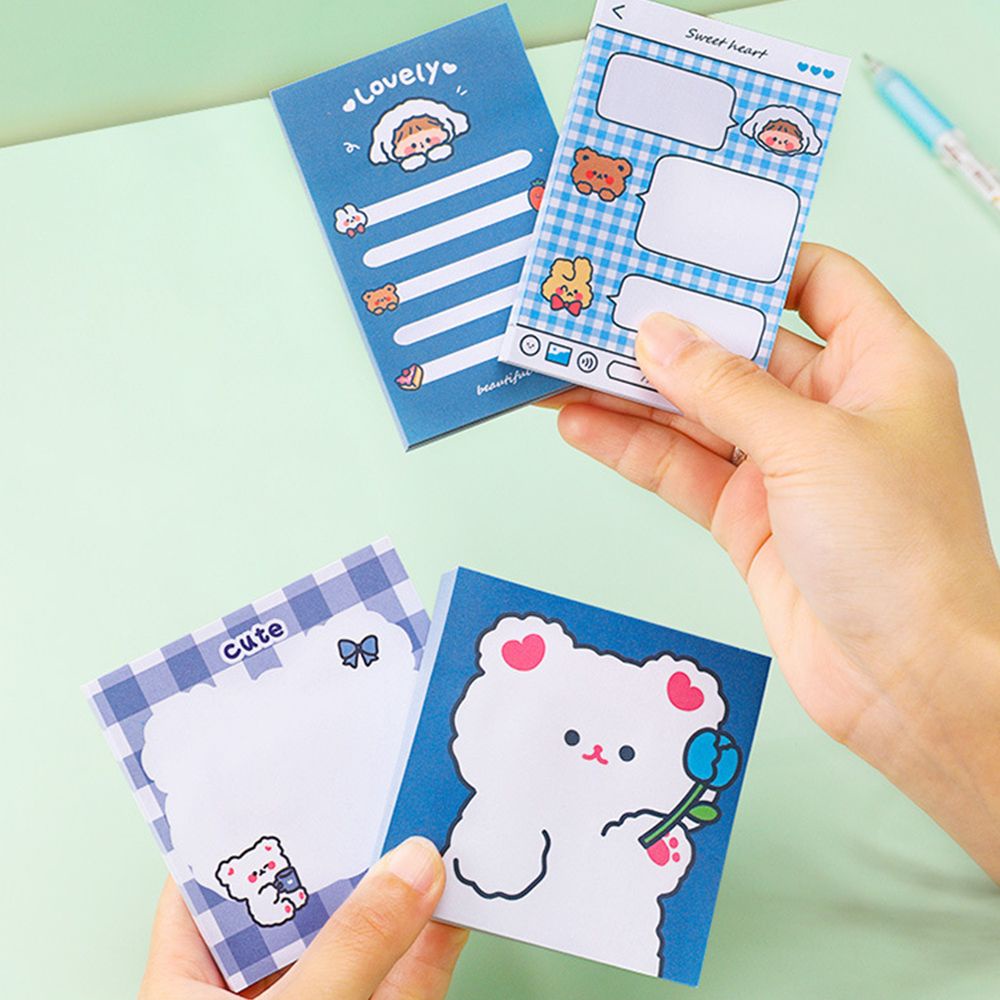 Set 80 tờ giấy ghi chú hình chú gấu hoạt hình đáng yêu