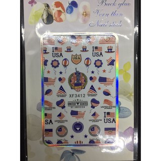 STICKER Dán Móng hình LÁ CỜ