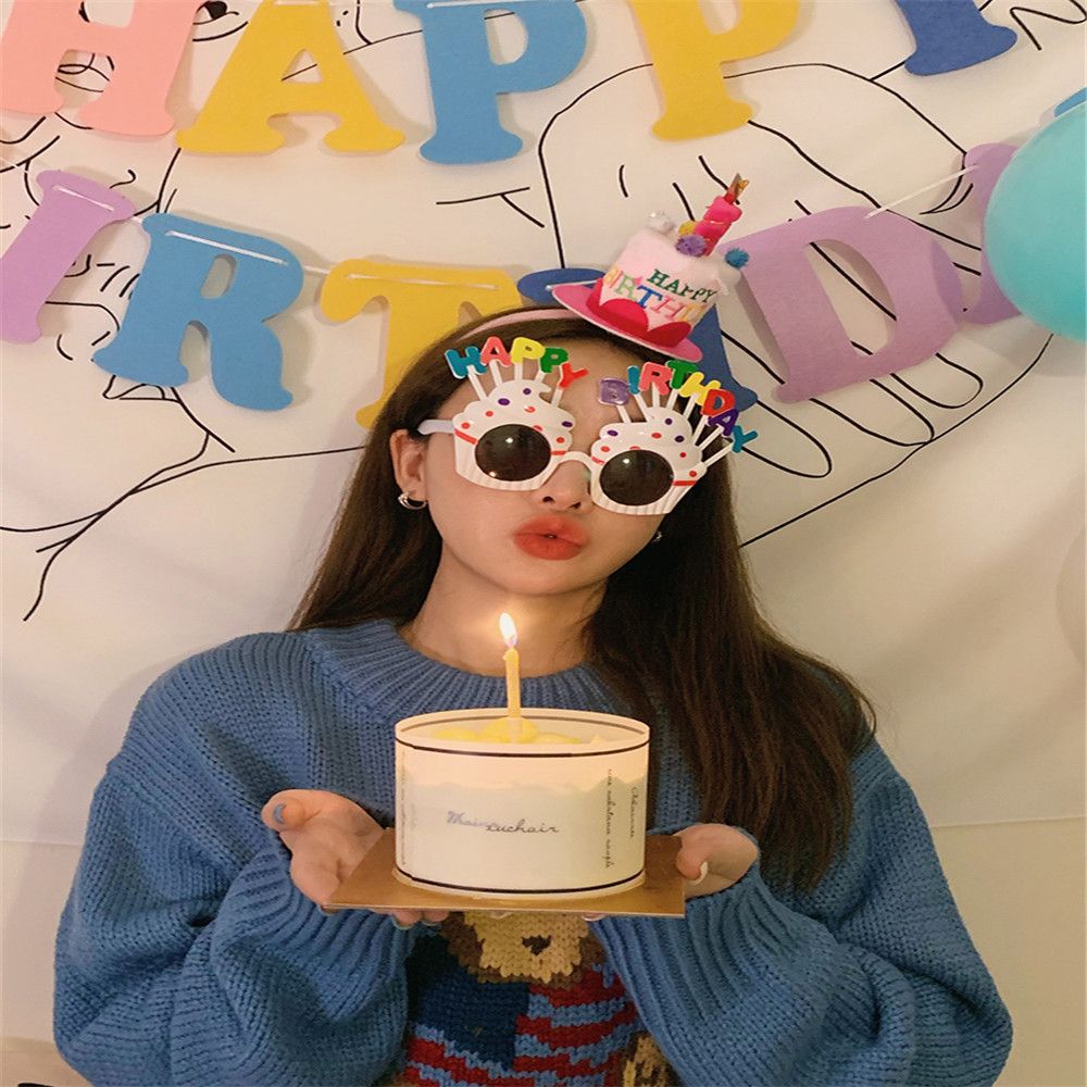 Mắt Kính Hình Chữ Happy Birthday Vui Nhộn Độc Đáo
