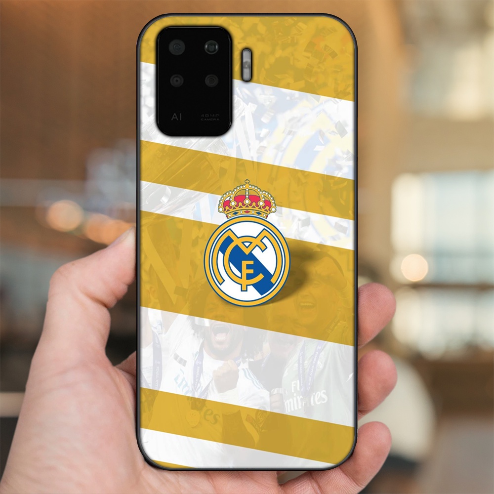 Ốp lưng Oppo A94 viền đen in hình Real Madrid