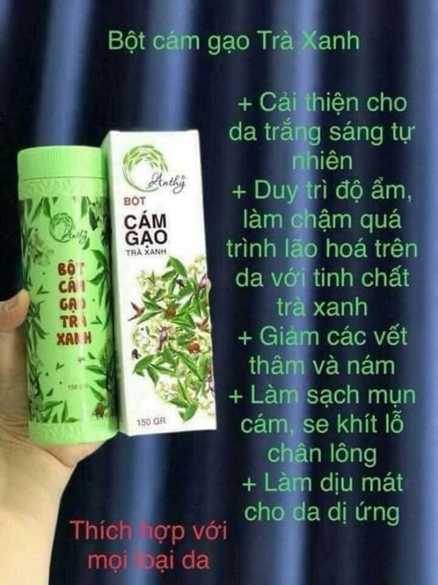 Cám gạo trà xanh anthy