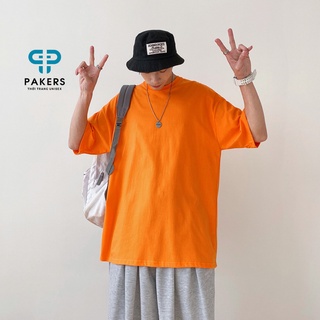 Áo thun unisex basic tee pakers unisex áo phông trơn nam nữ tay lỡ oversize form rộng at03