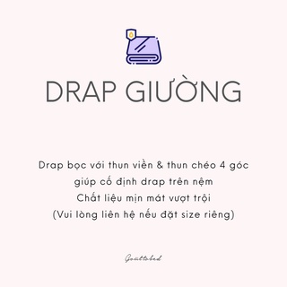 Ga drap giường Goûttobed 1m6 1m8 (nệm dày dưới 23cm) vải Lụa Satin Silk (nhiều màu)