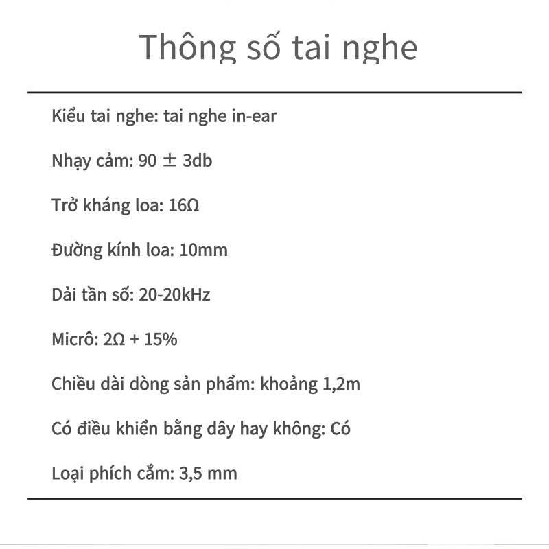 Tai nghe giảm tiếng ồn có dây 3.5mm Thiết kế hấp thụ nam châm trong tai nhét tai loa siêu trầm