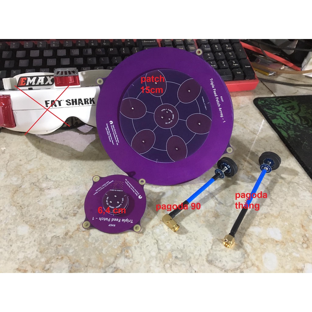 ANTEN patch 15cm dùng cho kính FPV hoặc màn hình FPV