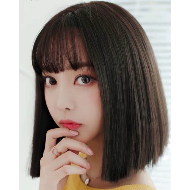 Tóc Giả Nguyên Đầu Thẳng Ngang Ngắn DL116