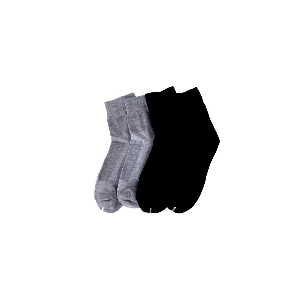4 đôi cổ trung trơn cotton cao cấp màu ĐEN XÁM NHẠT hàng Việt Nam (xả bán)