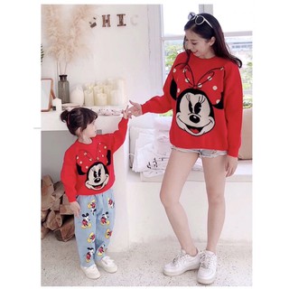 ÁO ĐÔI NỈ DA CÁ MẸ VÀ BÉ MICKEY