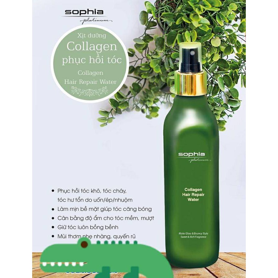 Xịt dưỡng phục hồi tóc Collagen Hair Repair Water Sophia 250ml