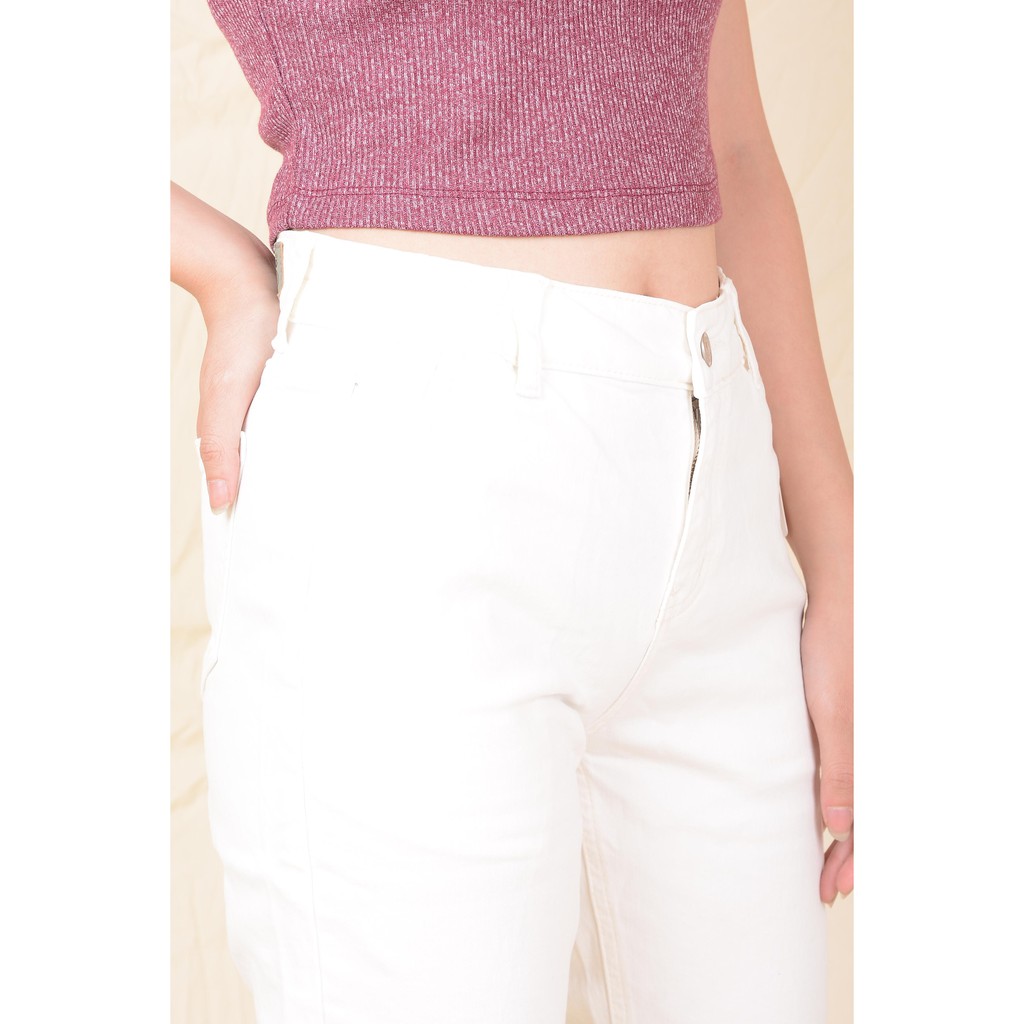 Quần jean nữ ống rộng baggy đẹp lưng cao cạp bán chun đen trắng trơn hàng hiệu cao cấp mã 458 VANIZEN | BigBuy360 - bigbuy360.vn