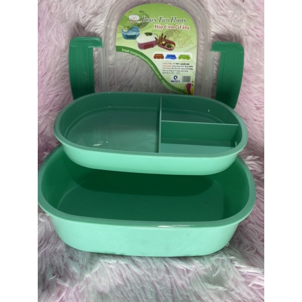 HỘP CƠM 2Ngăn Chữ Nhật Trung Việt