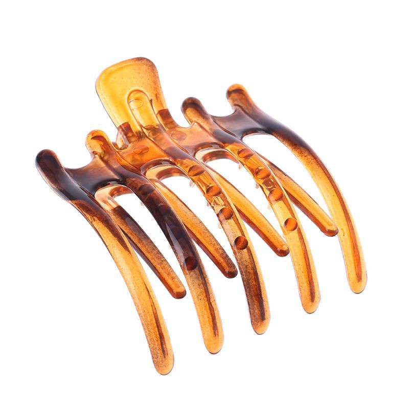 Kẹp Tóc Càng Cua 5 Móng Vuốt Màu Đen Chống Trượt Đơn Giản Cho Nữ