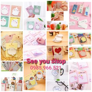 Giấy ghi chú note hoạt hình đáng yêu