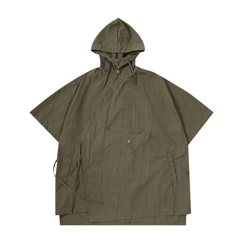 Áo Khoác Chống Nắng Dáng Rộng Có Mũ Trùm Phối Khóa Cài Kiểu retro Nhật Bản Thời Trang Mùa Hè