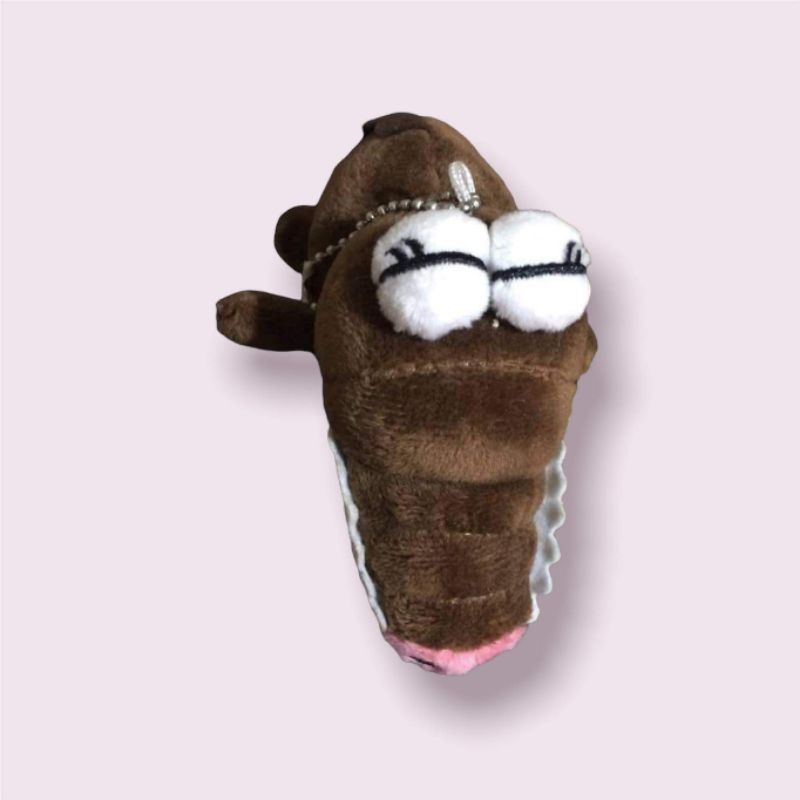 MÓC KHOÁ THÚ NHỒI BÔNG CÁ SẤU NÂU SIÊU KUTE