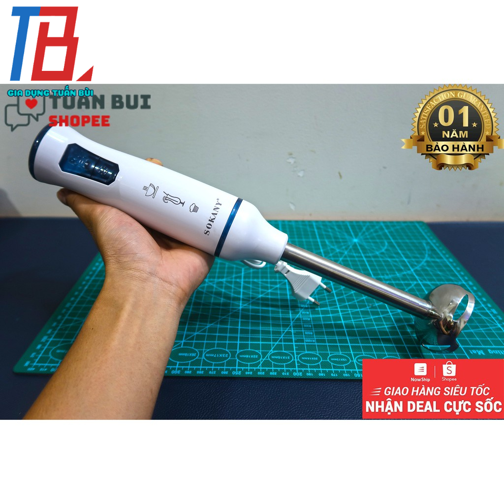 Máy xay cầm tay Sokany SO-6015 công suất 500W, tiện lợi dễ sử dụng đa năng, chọn mẫu mã dưới phân loại