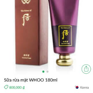 Sữa rửa mặt whoo