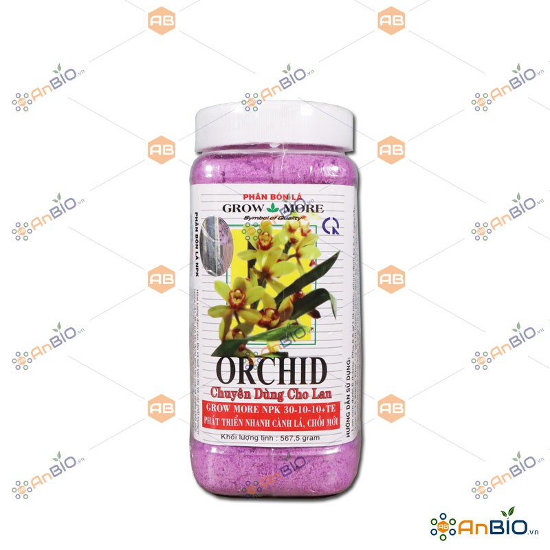 Phân bón NPK GROW MORE ORCHID 30-10-10 Hũ 567.5g CHUYÊN HOA LAN - A5.1031