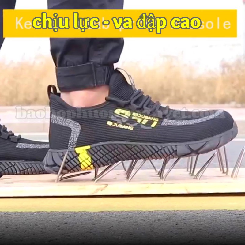 Giày Bảo Hộ Lao Động Nam Thể Thao Sneaker JB792  - Cao Su Chống Cháy - Chống Tĩnh Điện - Tặng Kèm Bó Chân