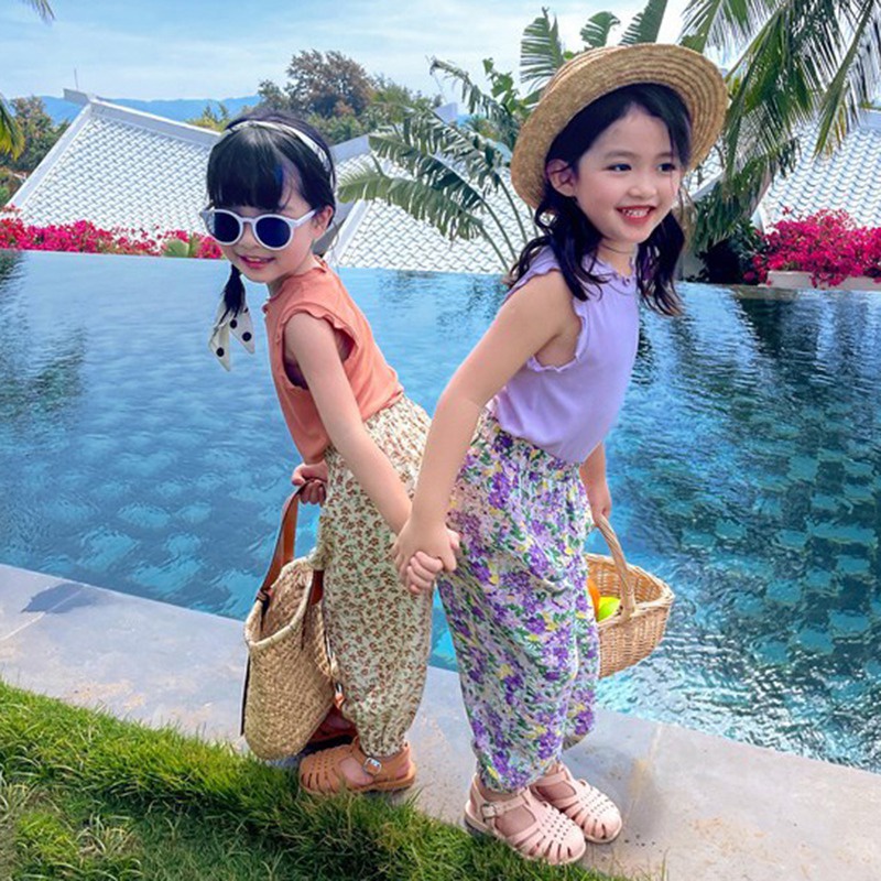 Áo Len Cổ Tròn Co Giãn Màu Sắc Kẹo Ngọt Phong Cách Phương Tây Thời Trang Mùa Hè Dành Cho Bé Gái