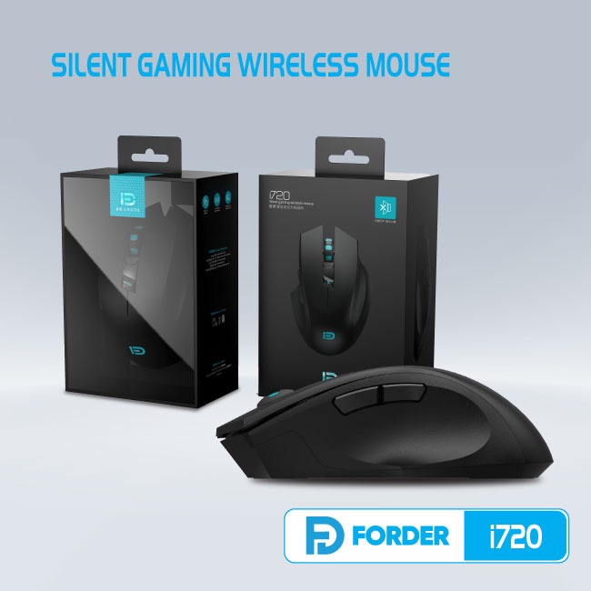 Chuột Mouse không dây FD-i720 Black Gaming Chính hãng (Có pin, 2xAAA, Công tắc, 6 nút)