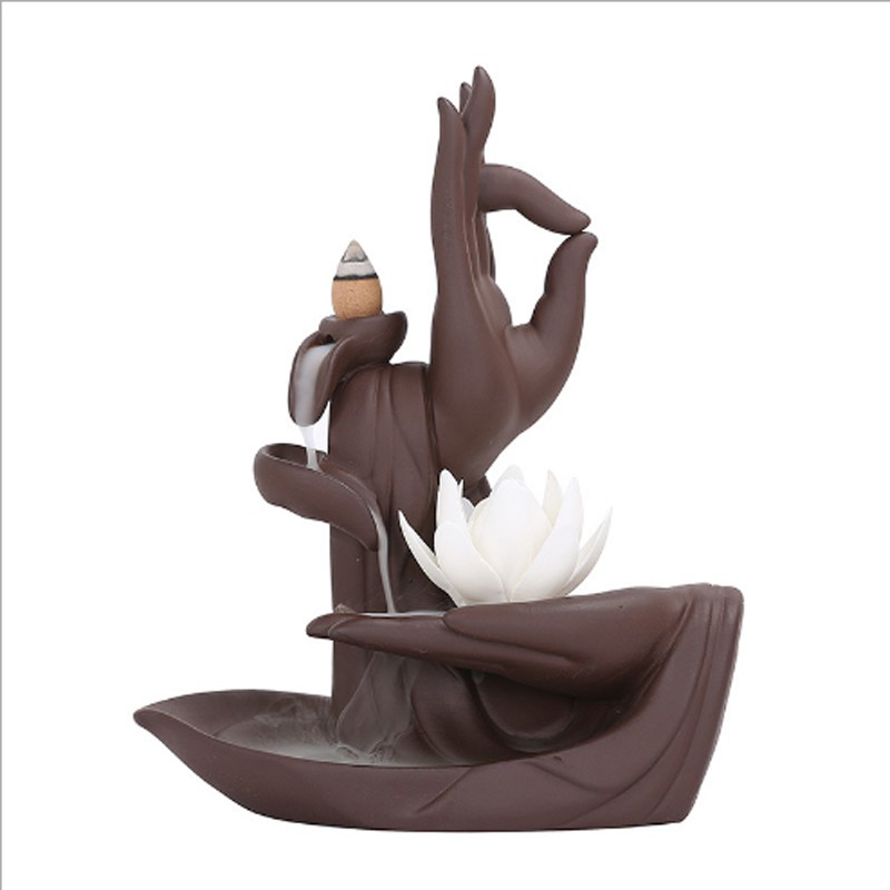 Thác khói trầm hương TAY PHẬT THỦ ẤN , thác khói tỏa ngược tặng 5 nụ trầm loại 1 | BigBuy360 - bigbuy360.vn