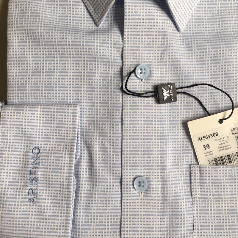 Áo Sơ Mi Dài Tay Aristino ALS64308 Regular có 38/39/40/41/42