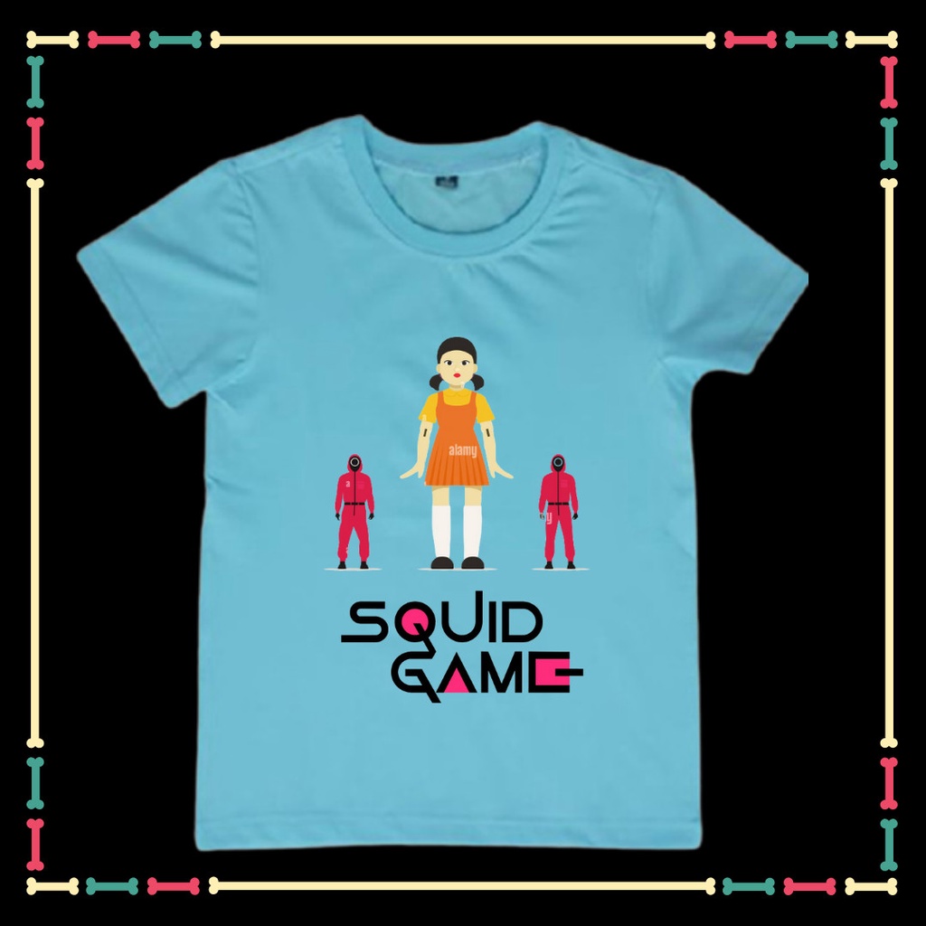 Áo thun Trò Chơi Con Mực Squid Game cho trẻ em đủ size áo từ 10kg đến 90kg