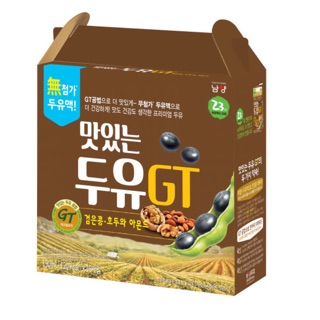 2 xách Sữa Đậu nành đen hạnh nhân óc chó Hàn Quốc 16 hộp 190ml