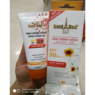 Kem chống nắng SPF 80 PA+++ Gold Bee - sáng hồng da