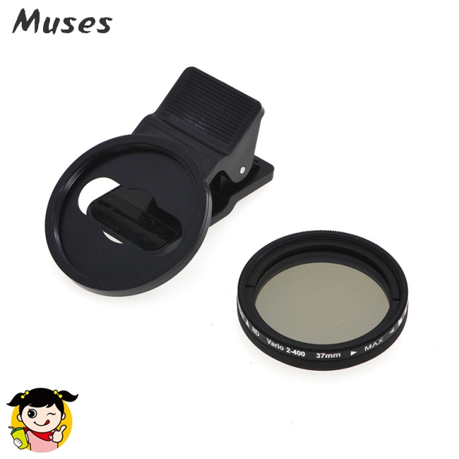 Kẹp ống kính lọc ND2 - ND400 có thể điều chỉnh mật độ 37mm cho camera điện thoại Android iOS