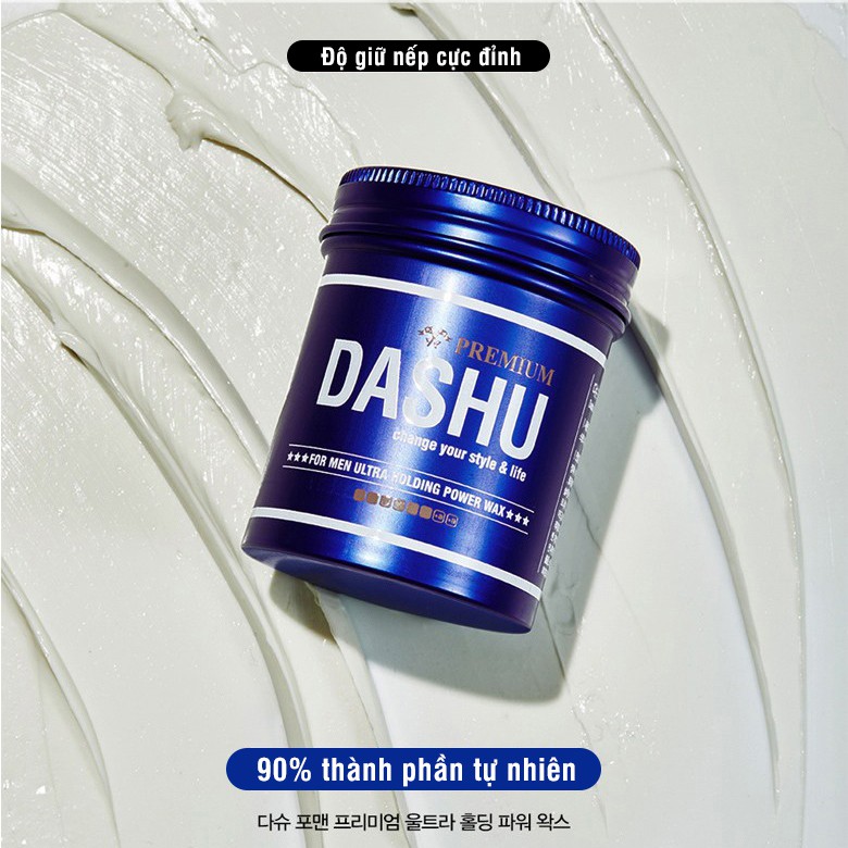 Sáp vuốt tóc nam Siêu cứng Siêu giữ nếp DASHU For Men Premium Ultra Holding Power SAP01