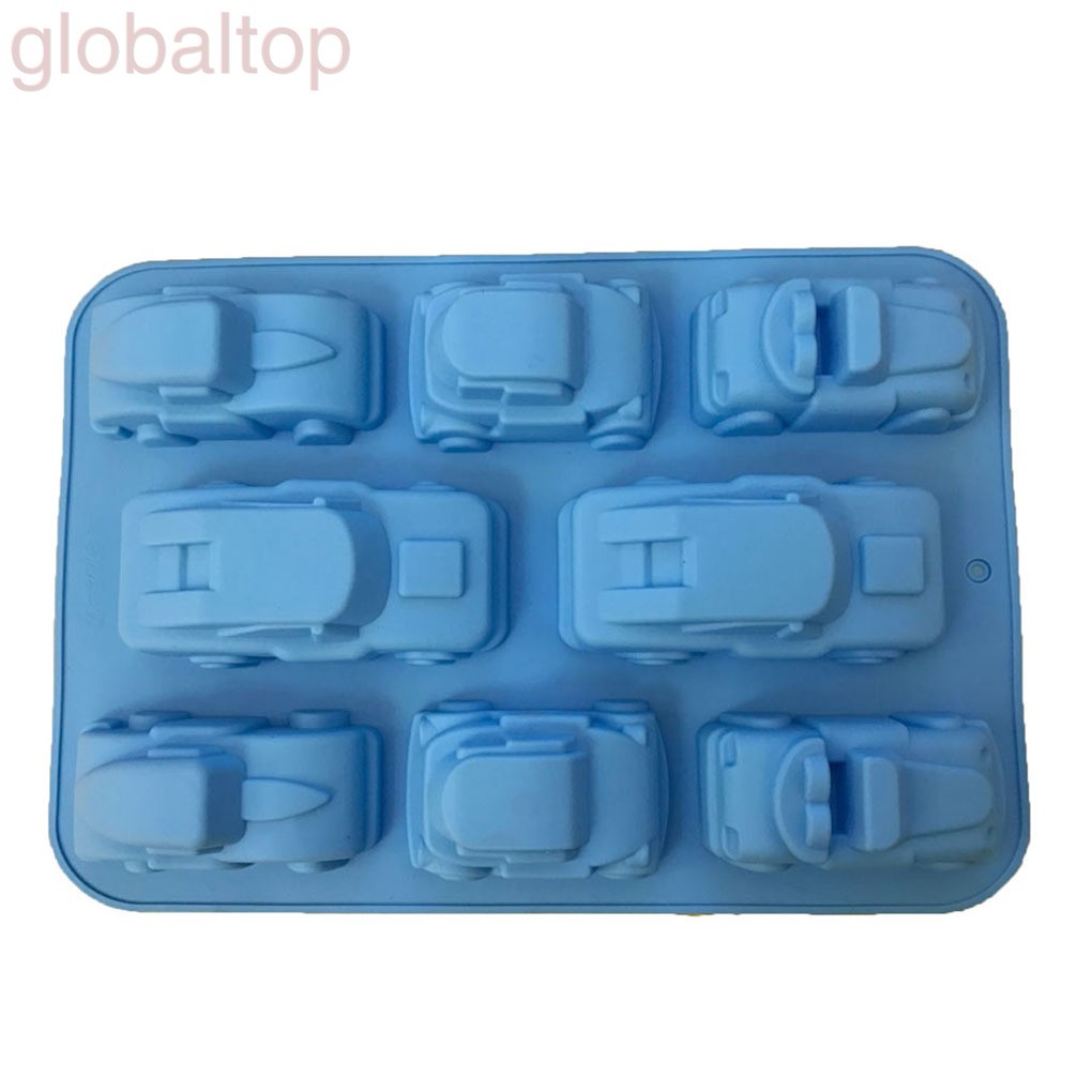 Khuôn Silicone Làm Bánh 8 Ô Hình Xe Hơi