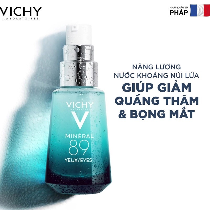 Dưỡng chất giàu khoáng dành cho vùng da quanh mắt Vichy Repairing Eye Fortifier Minéral 89 Eyes 15ml