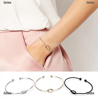 (Eetmo) Fashion Elegant Chic Women Knot Adjustable Bracelet Bangle Chain Jewelry Gift