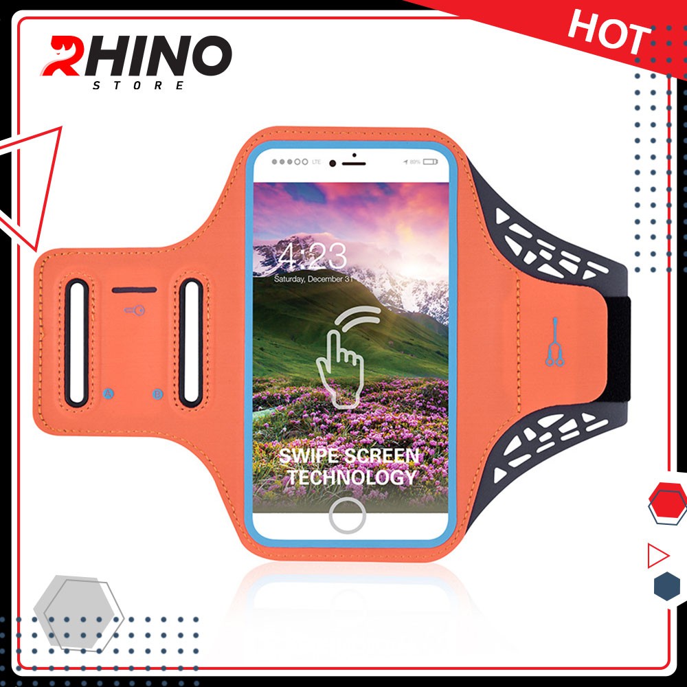 Túi đeo tay chạy bộ, túi đựng điện thoại chạy bộ rộng tới 6.5 Inch ,Tập thể dục Rhino B103 Kháng nước, chống thấm.