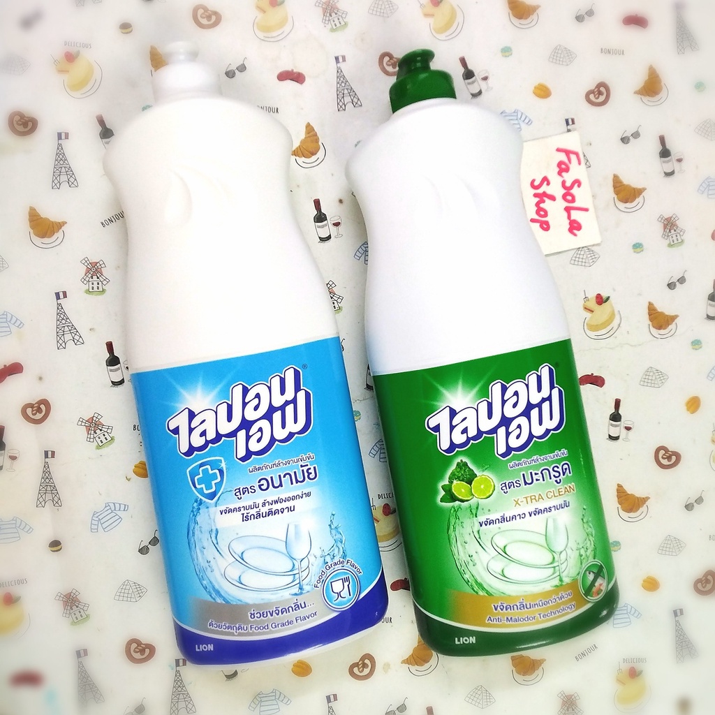 Nước rửa bát LIPON Thái Lan 750ml 🇹🇭 không mùi bưởi chanh chai dầu chén đĩa li đậm đặc khử mùi LION dish washing liquid