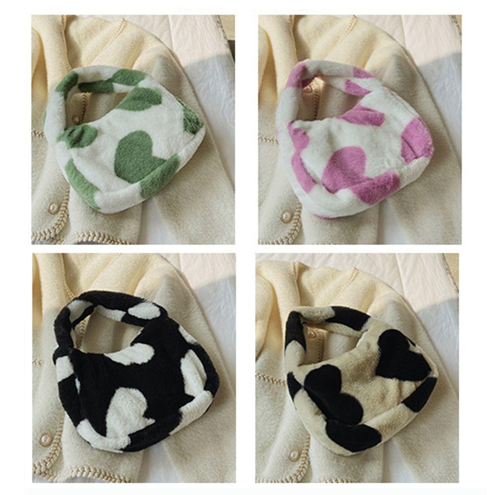 Túi Đựng Điện Thoại Bằng Lông Nhung Mềm Mại In Họa Tiết Trái Tim Đơn Giản Phong Cách Hàn Quốc Cho Nữ