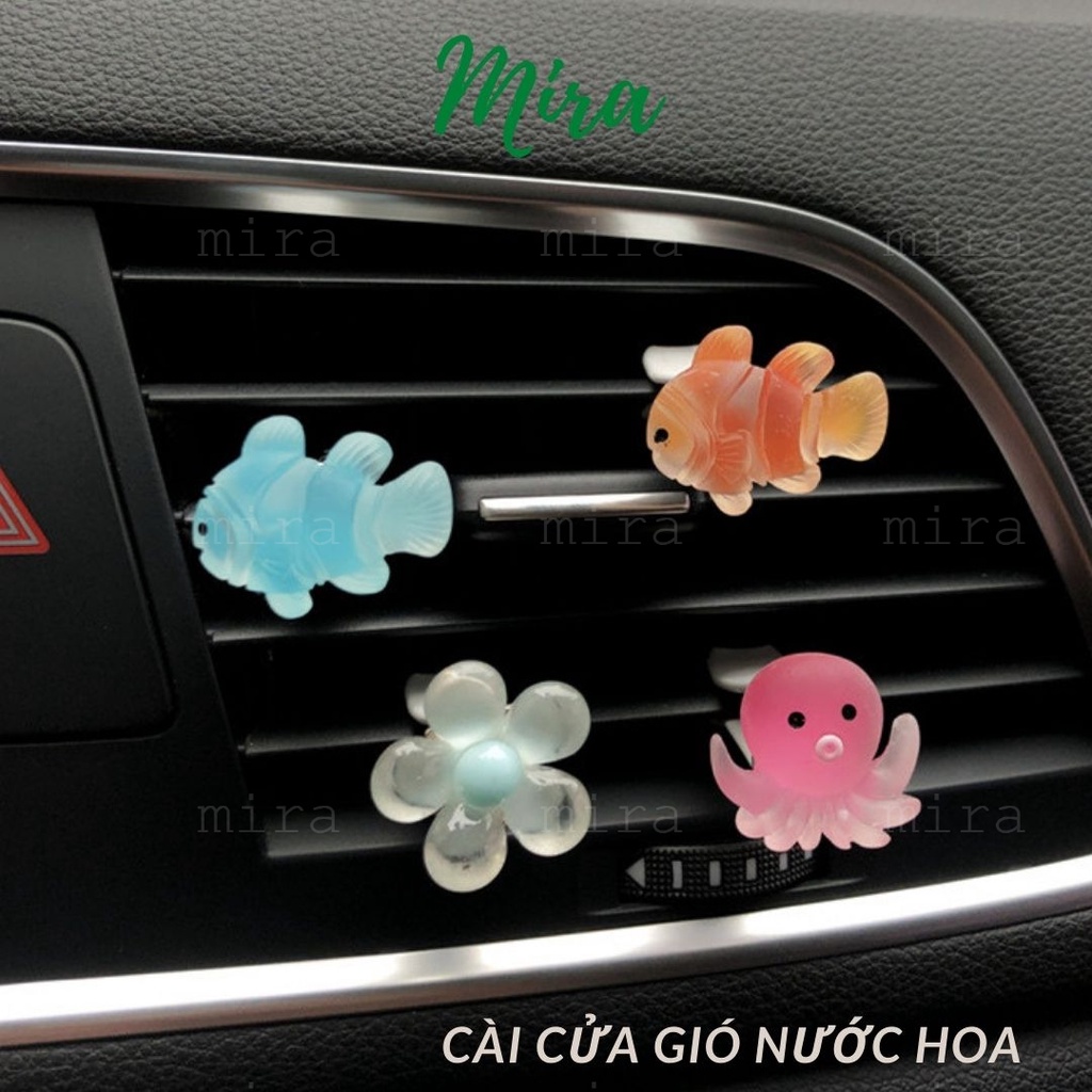 Cài Cửa Gió Điều Hòa Xe Hơi Cá Biển Cua Bạch Tuộc Hoa Kẹp Trang Trí Xe Ô Tô MIRA-OTO8013
