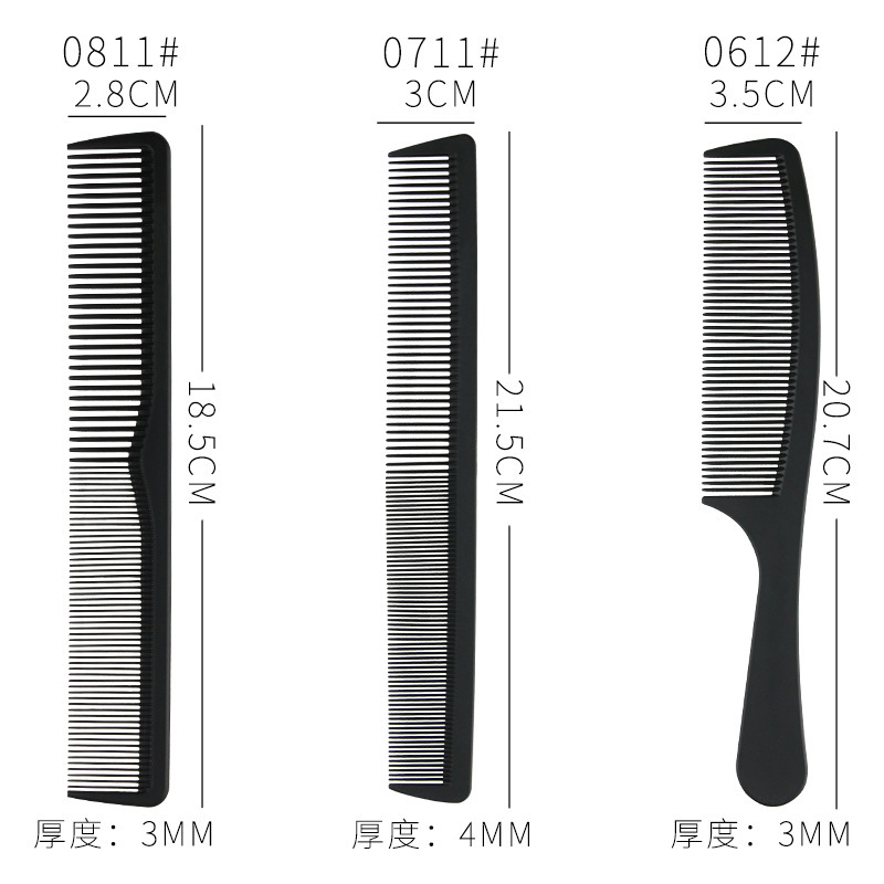 Lược Chải Tóc Bằng Nhựa Sợi Carbon Thiết Kế Hai Đầu Tiện Dụng