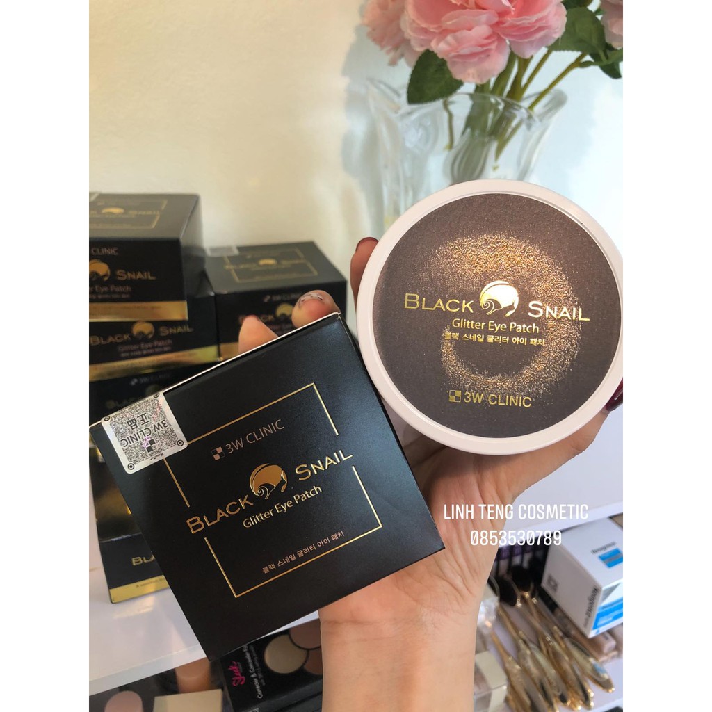 [Auth] Sale Mặt Nạ Mắt Chiết Xuất Dịch Nhầy Ốc Sên Và Ngọc Trai đen Black Snail Glitter Eye Patch 3W Clinic | BigBuy360 - bigbuy360.vn