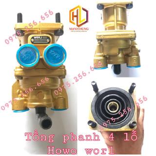 Tổng phanh 4 lỗ howo worl xanh