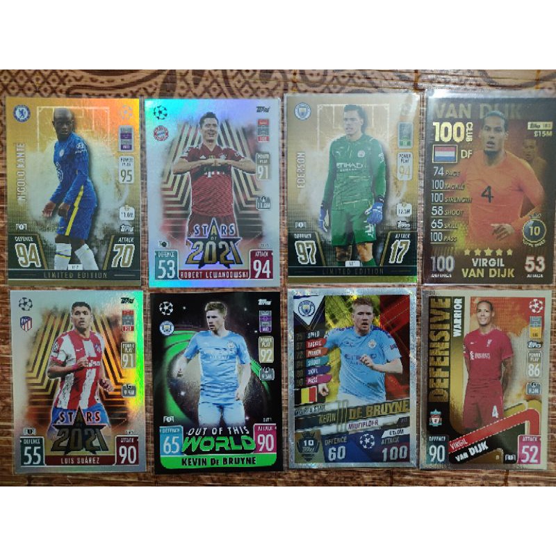Thẻ Cầu Thủ Tự Chọn Match Attax Các Mùa ( Thẻ Vip )