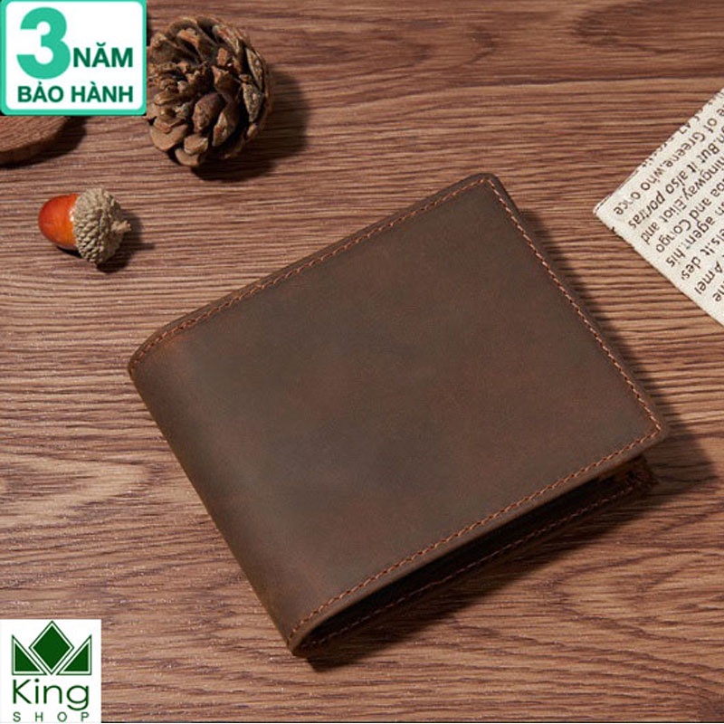 Bóp ví nam handmade da bò sáp ngựa điên - đồ da kingshop